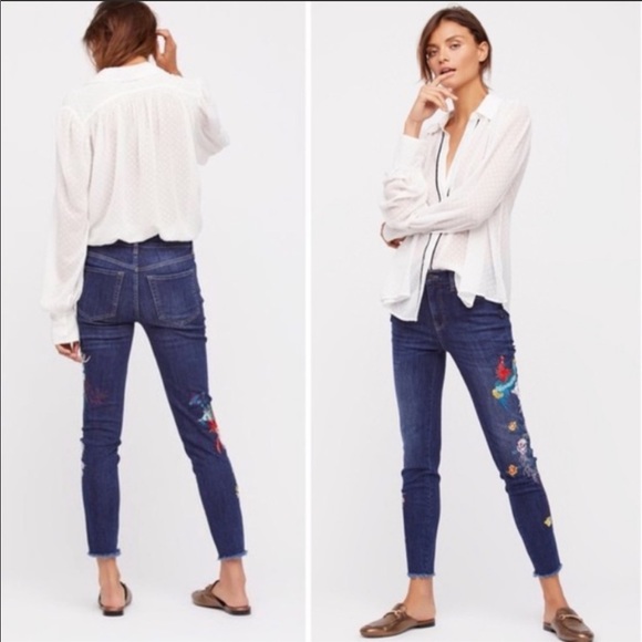 Free People Embroidered Jeans - Picture 5 of 9